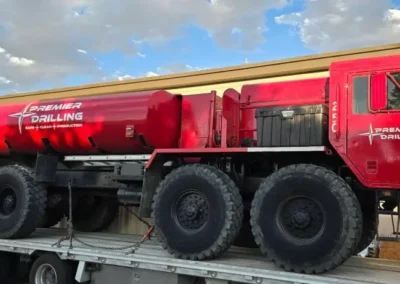 Our 8 X 8 2,000 gal. water truck can handle any terrain. Excellent for remote drilling sites.