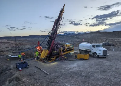 Schramm 450 drill rig in Goldfield, NV, doing reverse circulation exploration.